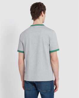 Heren Farah Groves Ringer T-shirt in Grijs - maat XL