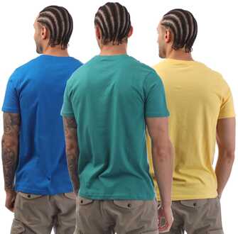 Heren Farah Jeston 3 Pack T-Shirts in Multi kleur Veelkleurig - S