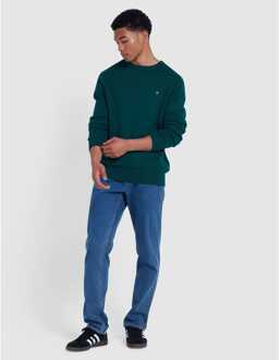 Heren Farah Kingsbury Crewneck Sweater in Groen - maat L