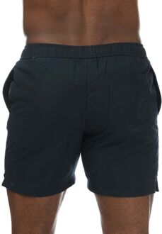 Heren Farah Owen Effen Zwemshort in Navy