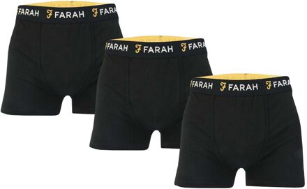 Heren Farah Saginaw 3 Pack Boxershort in Zwart - maat 2XL