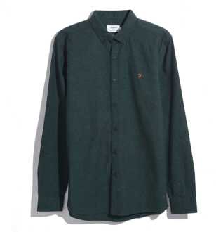 Heren Farah Steen Slim-Fit Overhemd in Groen - 2XL