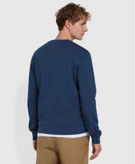 Heren Farah Tim Crewneck Sweatshirt in Blauw - 2XL