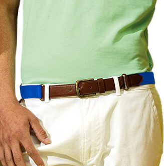 Heren Fauxleer en Canvasgordel (Koninklijk) Blauw