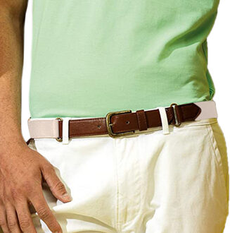 Heren Fauxleer en Canvasgordel (Natuurlijk) Naturel