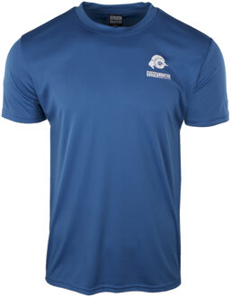 Heren Fitness Functioneel T-shirt met Logo Sport Outdoor Blauw - 2XL