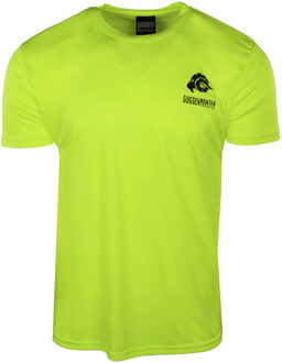Heren Fitness Functioneel T-shirt met Logo Sport Outdoor Geel