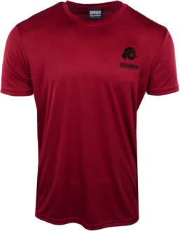 Heren Fitness Functioneel T-shirt met Logo Sport Outdoor Rood - 3XL
