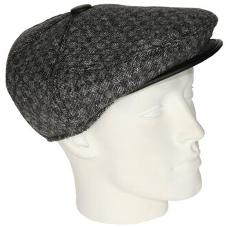 Heren flat cap lichtgrijs met lichte structuur 56