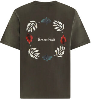Heren flora t-shirt - maat L Zwart