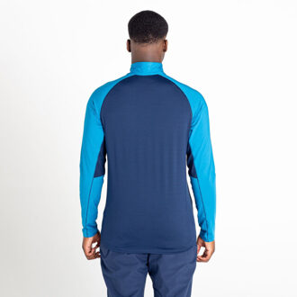 Heren fuser core stretch half zip thermo top Blauw