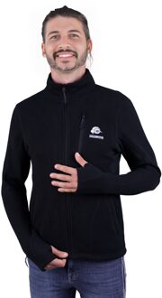 Heren Fusion Fleece Jacket Wandeljack Zwart - maat L