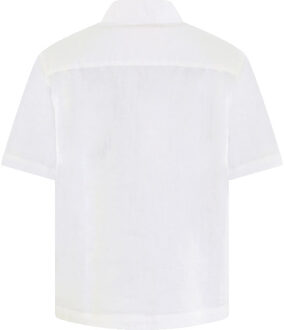 Heren garden hose linen shirt Wit