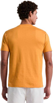 Heren Geborduurd T-shirt met logo (Geel) - S