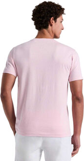 Heren Geborduurd T-shirt met logo (Roze) - maat 2XL