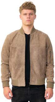 Heren geit suède MA-1 bomberjack-Auckland - maat 4XL Steen