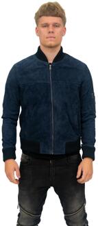 Heren geit suède MA-1 bomberjack-Auckland - maat 5XL Navy