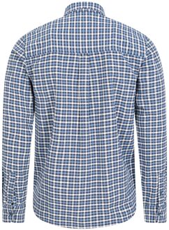 Heren Geruit Biologisch Overhemd (Marine) Navy