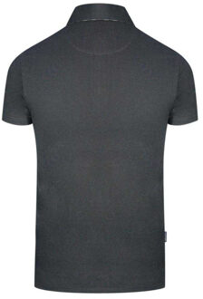 Heren Geruit Logo Poloshirt (Zwart) - S
