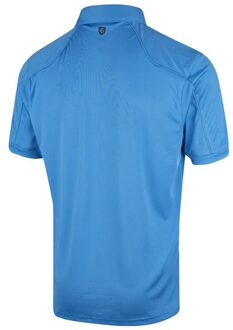 Heren Gestikt Golf Poloshirt (Hemelsblauw) - maat