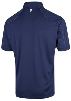 Heren Gestikt Golf Poloshirt (Inkt) Navy/blauw