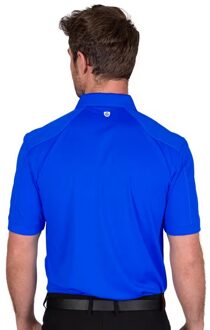 Heren Gestikt Golf Poloshirt (Koningsblauw) - maat