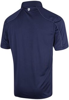 Heren Gestikt Golf Poloshirt (Marine) Navy