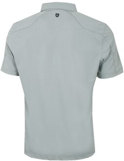 Heren Gestikt Golf Poloshirt (Slagschip Grijs) Lichtgrijs - M