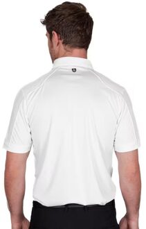 Heren Gestikt Golf Poloshirt (Wit) - M