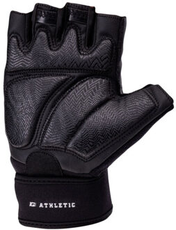 Heren gestreepte trainingshandschoenen Zwart - XL