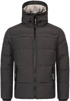 heren gewatteerde winterjas AS-334 met gevoerde capuchon Grijs - 2XL