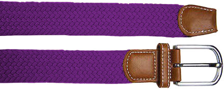 Heren Geweven Braid Rekbare Riem (Paars) - One Size