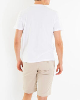 Heren girocollo costina t-shirt - maat XL Wit