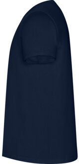 Heren gouden effen t-shirt met korte mouwen - maat M Blauw