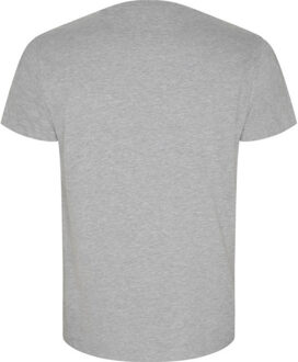 Heren gouden effen t-shirt met korte mouwen - maat S Grijs