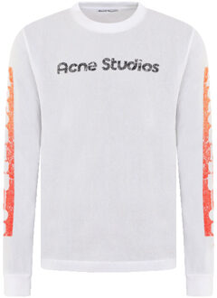 Heren grafische print shirt Wit - L