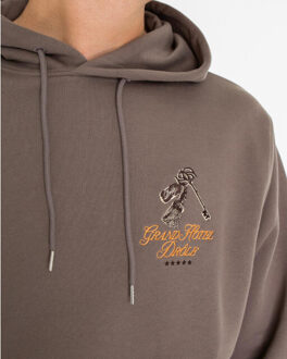 Heren grand hôtel hoodie Bruin - L