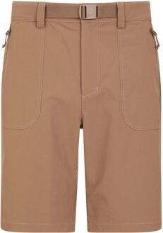 Heren Grassland Korte Broek met Riem (Donker Beige) - 28 Normaal