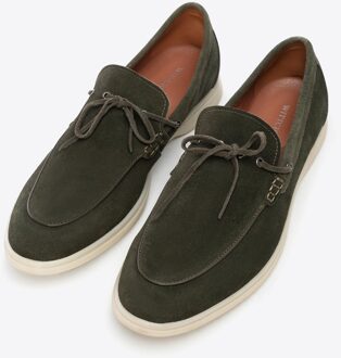 Heren Groene Suède Mocassins