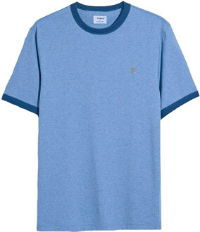 Heren Groves Ringer T-shirt (Blauw) - maat L
