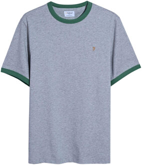 Heren Groves Ringer T-shirt (Grijs) - maat