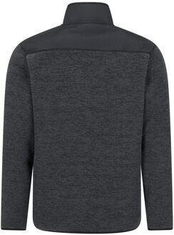 Heren Hayfield Fleece Top met Volledige Rits en Nepbontvoering (Kolen) - maat Houtskool