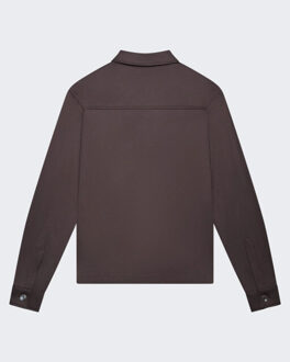 Heren heavy supima overshirt Grijs - L