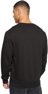 Heren Henbank Ronde Hals Sweatshirt (Zwart) - maat XL