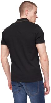 Heren Henflare Poloshirt (Zwart)