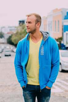 Heren Hoodie Pullover Hoodie Blauw