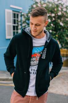 Heren Hoodie Pullover Hoodie Zwart - maat