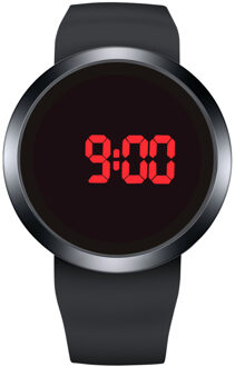 heren Horloges Mode Waterdichte Mannen LED Touch Screen Dag Datum Siliconen Polshorloge Outdoor Sport Horloge relogio zwart