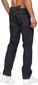 Heren Hydras Straight Leg Jeans (Rauwe was) Navy/blauw - 30N