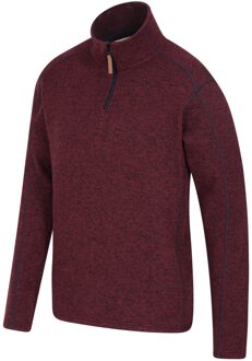 Heren Idris II Half Zip Fleece Top (Donkerrood) - XS